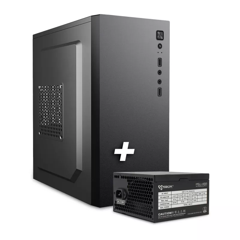 Obudowa komputera Sbox PCC-12 MicroATX Czarna