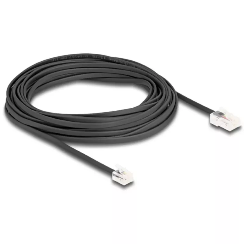 Kabel telefoniczny DeLOCK wtyk RJ45 na wtyk RJ11 czarny 10 m