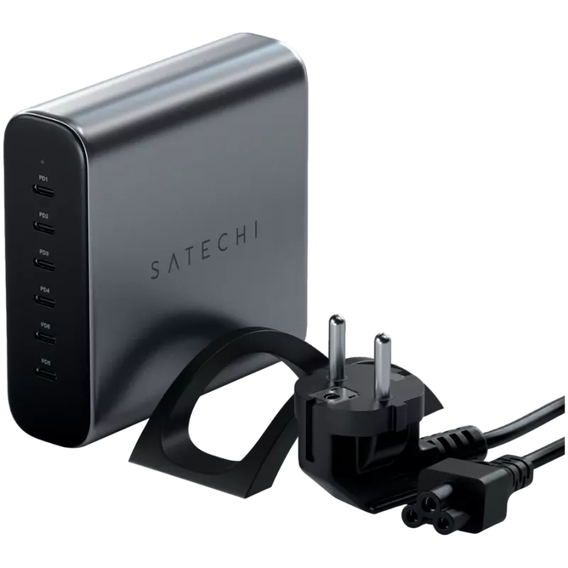 Ładowarka wewnętrzna Satechi ST-C200GM-EU uniwersalna szara 6 portów USB Type-C