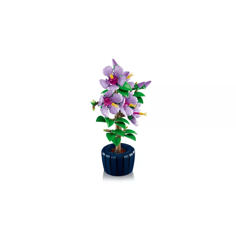 LEGO zestaw botaniczny Kwiat hibiskusa 10372 – 660 elementów, model ekspozycyjny, 250×360×130 mm