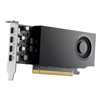 Karta graficzna PNY NVIDIA RTX A400, 4 GB GDDR6, 64-bitowa, PCIe 4.0 x8, 4x DisplayPort 1.4a, aktywne chłodzenie