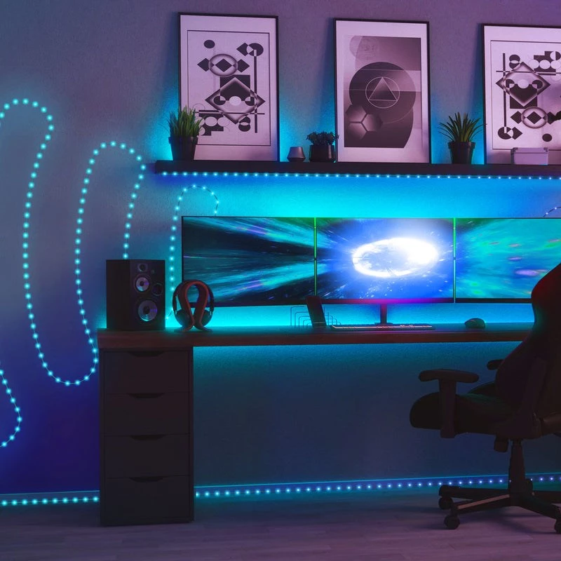Girlanda LED Twinkly TWD200STP-TEU wielokolorowa taśma wewnętrzna, odstęp 5 cm, IP20, przezroczysty kabel