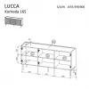Komoda Cama Meble LUCCA 3D 165x40x80 cm, biała, korpus z płyty wiórowej