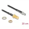 Kabel koncentryczny DELOCK 90919 RG-174, 20 m, RP-SMA do TS9, czarny