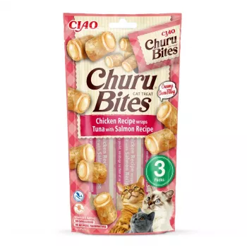 INABA Churu Bites Chicken with tuna and salmon - przysmaki dla kotów - 3x10 g