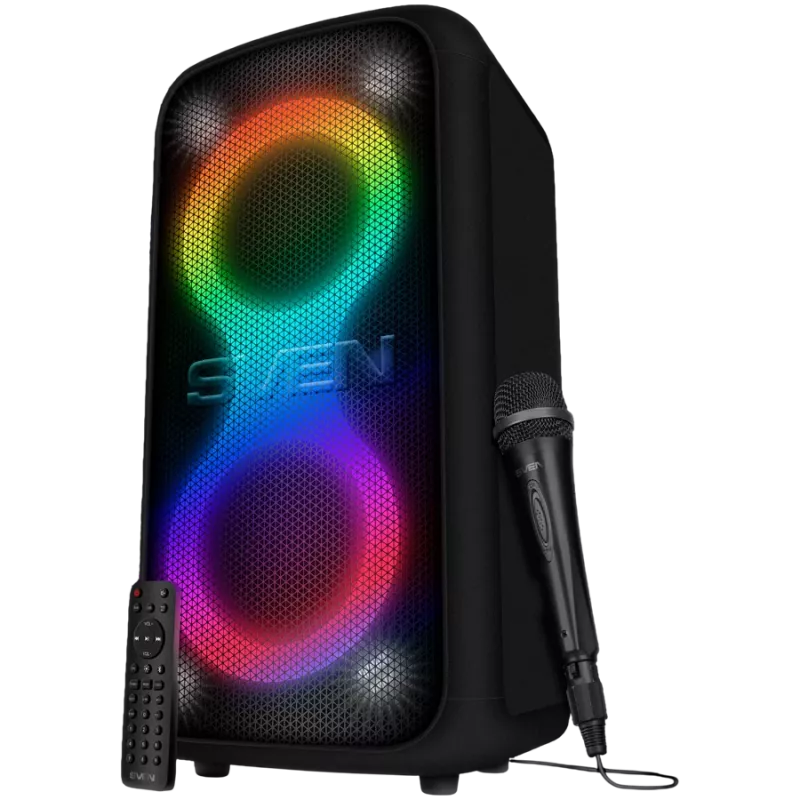 Sven PS-1000 Portable Party Speaker 160 W, Bluetooth, FM, Karaoke, Black