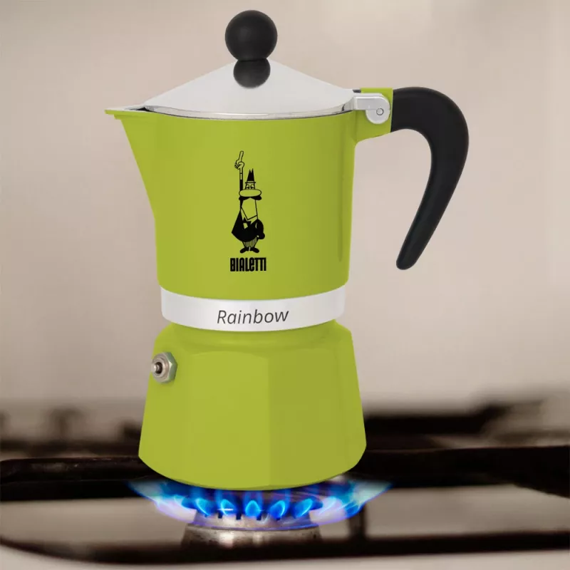 Bialetti Rainbow Moka pot Czarny, Zielony