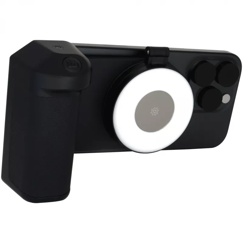 Lampka do selfie RealPower Selfie MagFree LED Czarna Biała ABS PU