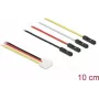 Kabel platformy IoT DELOCK 86948 — przewody miedziane, kolory: czarny/czerwony/biały