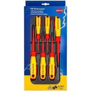 Zestaw wkrętaków VDE Knipex 6-częściowy Phillips Pozidriv, Phillips Phillips (00 20 12 V03)