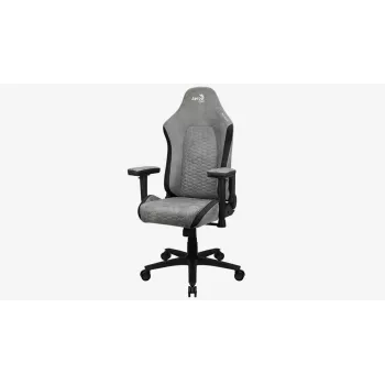Uniwersalny fotel gamingowy Aerocool Crown AeroSuede z wyściełanym siedziskiem, kamiennoszary