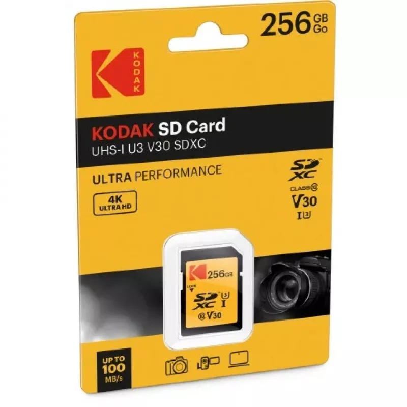 Karta pamięci Kodak 256GB UHS-I U3 V30 Ultra EKMSD256GXC10HPRK