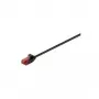 Wentronic Goobay CAT 6 cienki-kabel krosowy, U/UTP, Czarny, 0.15 m - miedź Material (71547)