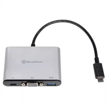 Zewnętrzny adapter wideo SILVERSTONE CH7517 USB-C na VGA (Chrontel CH7517) złącze wyświetlacza zewnętrznego
