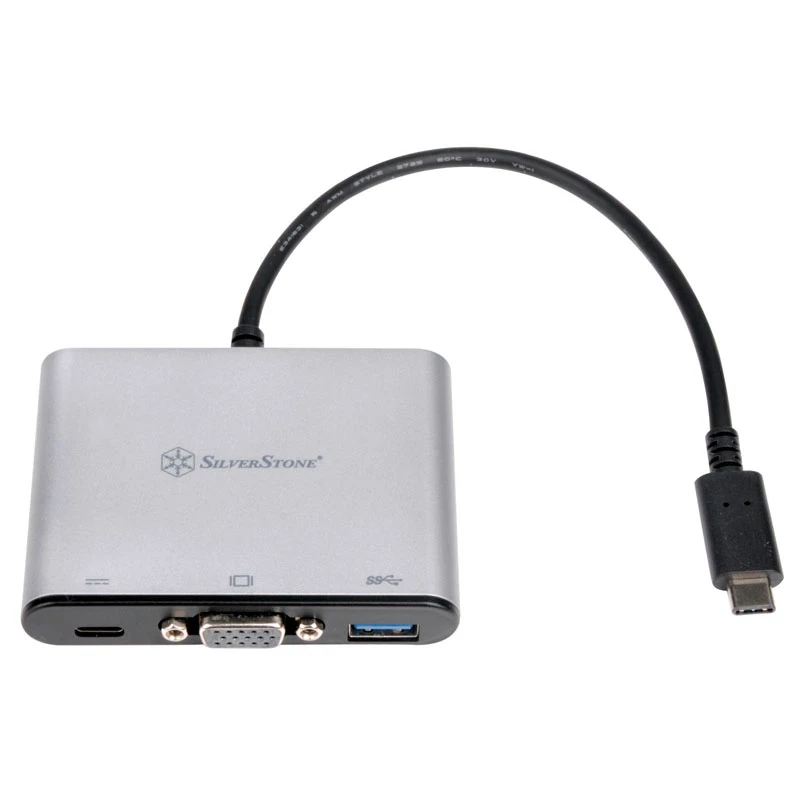 Zewnętrzny adapter wideo SILVERSTONE CH7517 USB-C na VGA (Chrontel CH7517) złącze wyświetlacza zewnętrznego