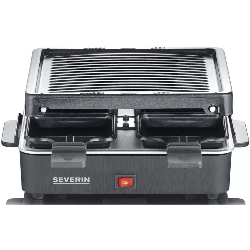 Grill Raclette Mini Severin z 4 małymi nieprzywierającymi patelenkami, 600 W