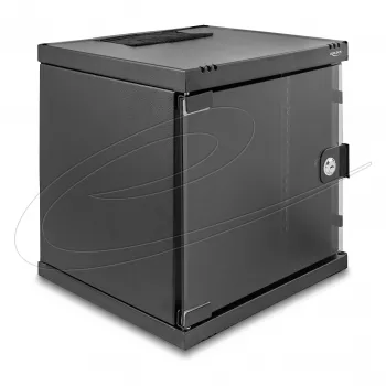 Szafa wisząca/stojąca/podłogowa DELOCK 43422 6U udźwig 30 kg IP20, czarna, zamek na klucz