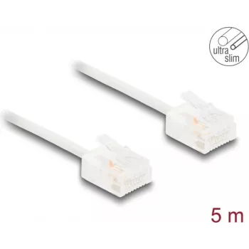Kabel sieciowy DeLOCK RJ45 Cat.6 UTP Ultra cienki 5m biały