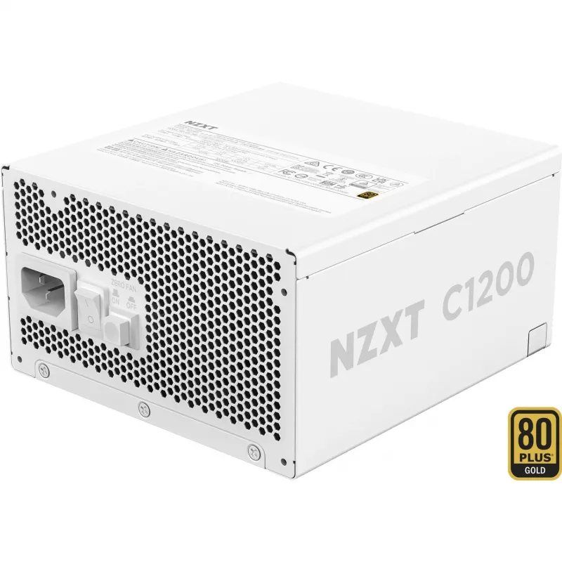 Zasilacz | NZXT | PA-2G2BW-EU | 1200 watów | Sprawność 80 PLUS GOLD | MTBF 100000 godzin | PA-2G2BW-EU