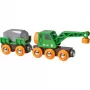 Wagon BRIO Clever Crane Wagon Lift and Load Czarny zielony