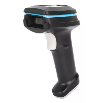 Manhattan 2D Long Range LED Barcode Scanner, USB, 450mm głębokość skanowania, maks. światło otoczenia 100 000 luksów (światło słoneczne), obsługuje symbologie - 1D (21 wersji) i 2D (10 wersji), kabel skanera RJ45 do USB 1,8 m (najpopularniejszy typ, czyli USB-A), czarny, 3 lata gwarancji