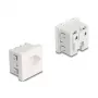 Uziemione gniazdo zasilania DELOCK Easy 45 T13 Szwajcaria 45×45 mm, 250 V / 10 A, białe