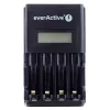 Ładowarka do akumulatorów everActive NC450B — ładowarka na 4 ogniwa AAA, 110/230 V AC, czarna