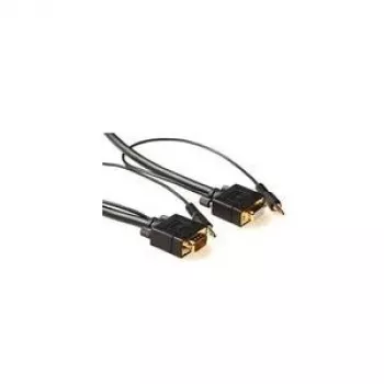 Microconnect MONGH5BMJ adapter kabla wideo 5 m VGA (D-Sub) + 3,5 mm czarny