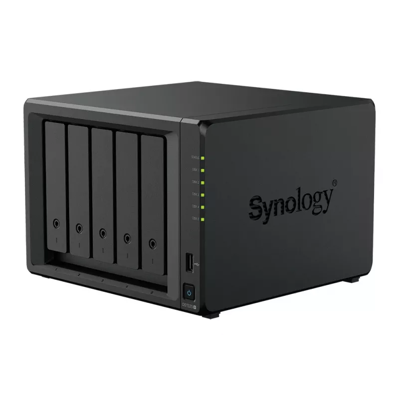 Synology DiskStation DS1525+ NAS/serwer pamięci masowej Ryzen Embedded V1500B 8 GB DDR4 0 TB Czarny