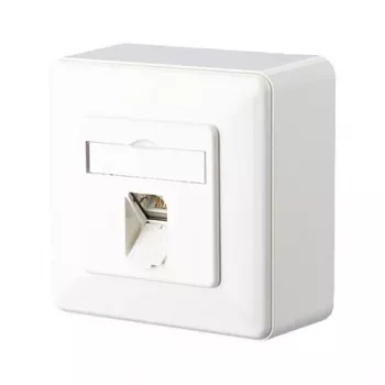 Metz Connect C6Amodul - Steckdosenauslass - RJ 45 - 1 Netzwerkdose - Pure White, RAL 9010 (130C370002-I)