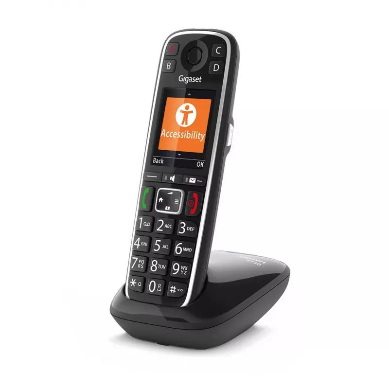 Gigaset E720 Telefon analogowy/DECT z identyfikacją rozmówcy Czarny