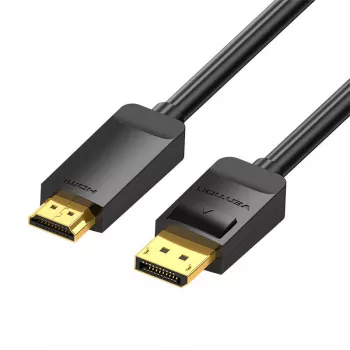 Kabel przejściowy DisplayPort na HDMI Vention HAGBH, 2 m, czarny, średnica 7 mm