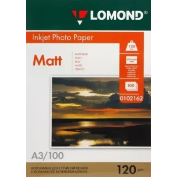 Lomond Photo Inkjet Paper Matte 120 g/m2 A3, 100 arkuszy