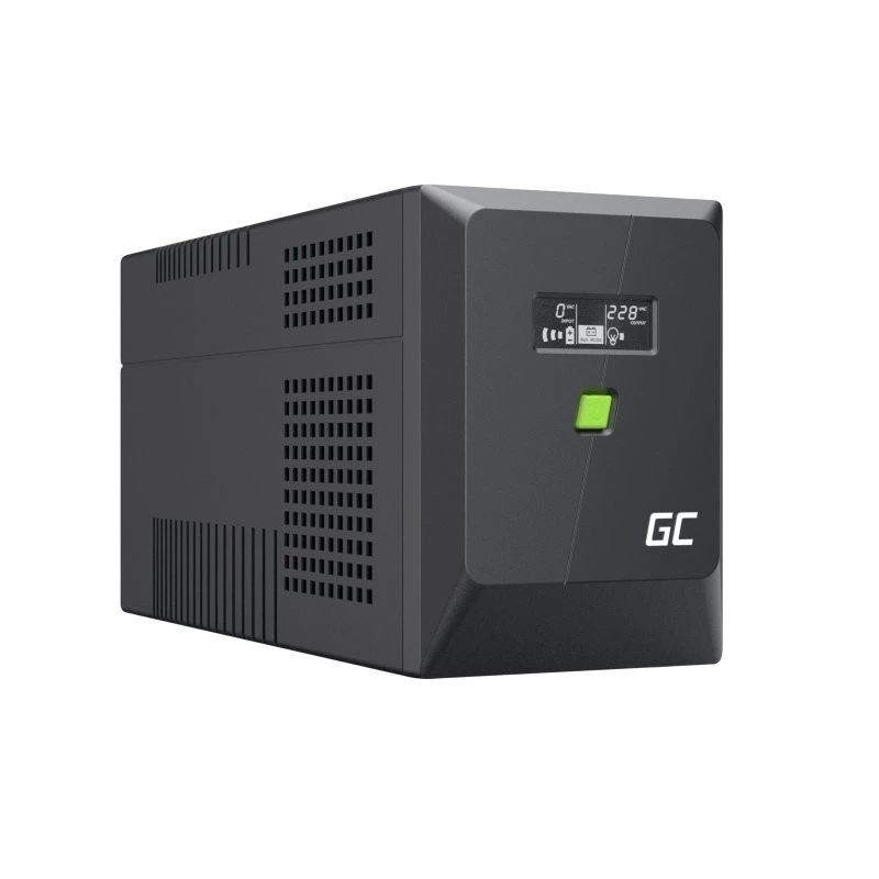 UPS Green Cell 1,5 kVA / 1050 W, Line-Interactive, 5 gniazd AC, czysta sinusoida, AVR, USB, Tower, czarny