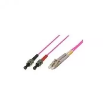 Kabel krosowy światłowodowy, 50/125 µm, włókno OM4, 2x wtyk ST/wtyk duplex LC, turkusowy, 10,0 m (39885410)