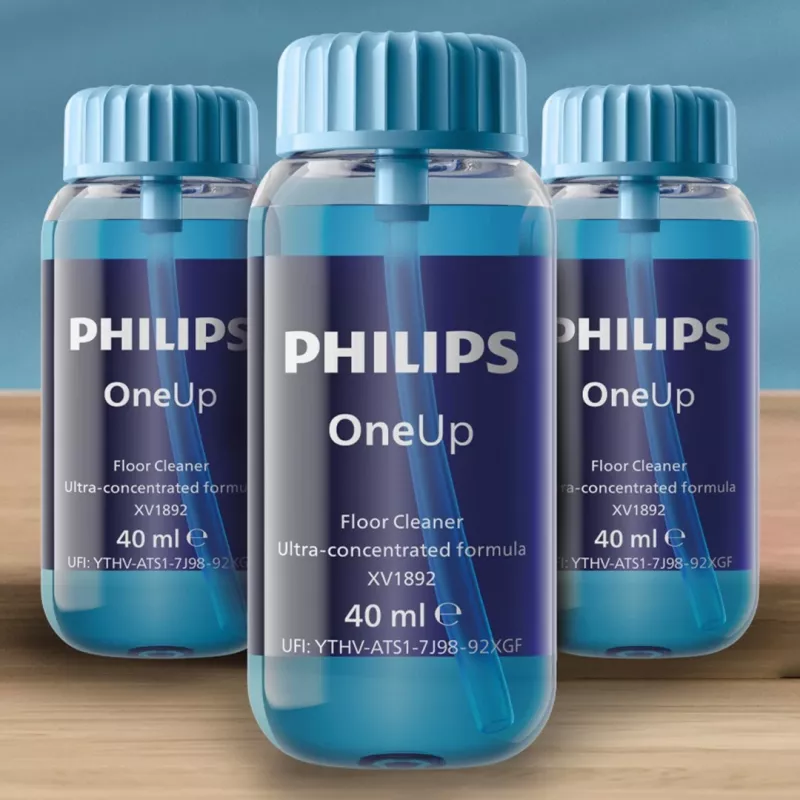 Philips OneUp Ultra-Concentrated Floor Cleaner, Stick vacuum, Niebieski, 40 ml, Płyn (koncentrat), Philips OneUp, 30 mm