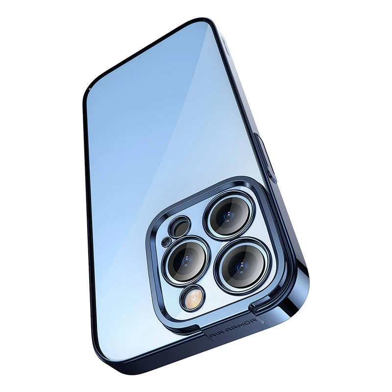 Etui ochronne Baseus do iPhone'a 14 Pro — przezroczyste, brokatowe, niebieskie