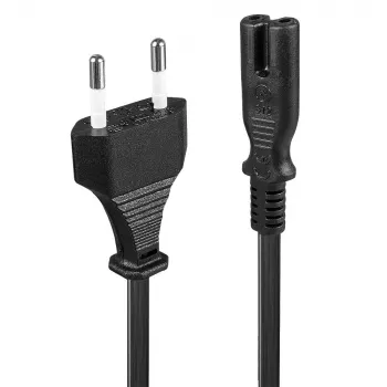 Lindy 30421 kabel zasilający Czarny 2 m CEE7/16 Wtyk C7