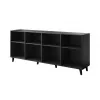 Komoda Cama Meble ETNA 2000×420×820 mm, czarny mat, płyta wiórowa
