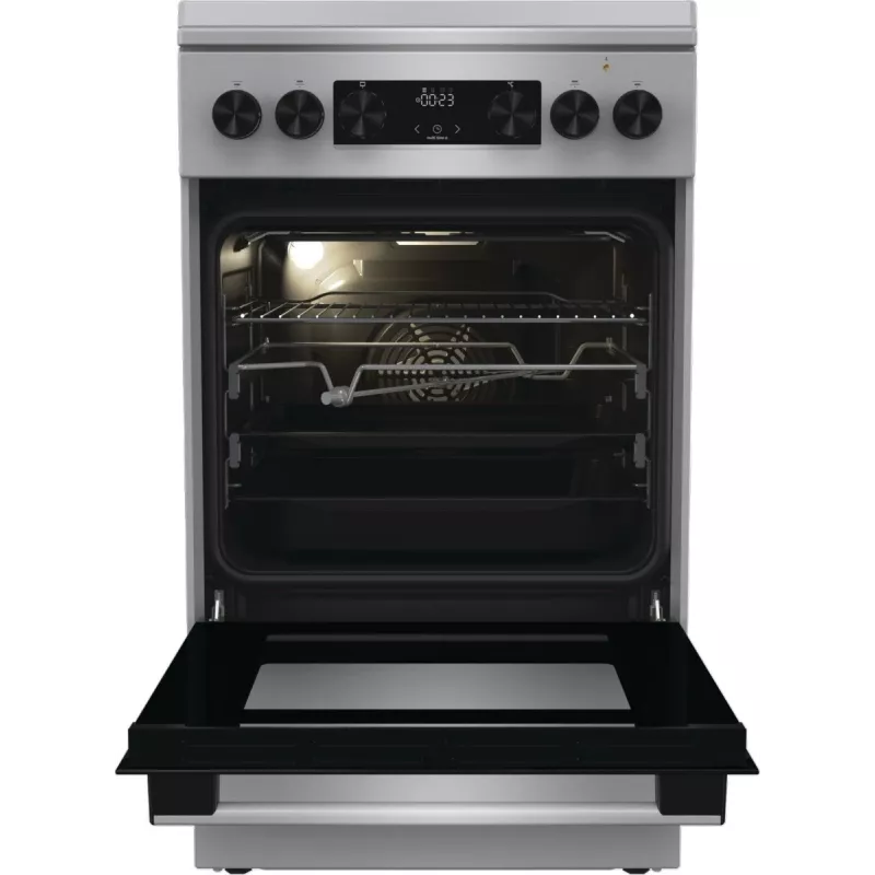 Gorenje GKS5C71XF Wolnostojąca kuchenka z piekarnikiem Srebrny