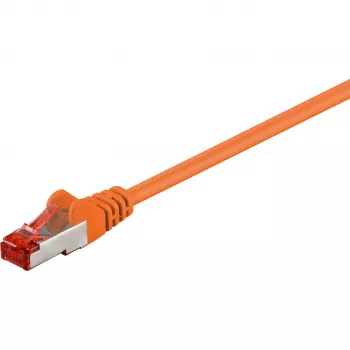 Wentronic Goobay CAT 6 Patch kabel, S/FTP (PiMF), pomarańczowy, 5 m - LSZH bezhalogenowy, miedź (93475)