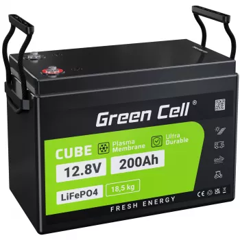 Bateria Greencell LiFePO4 - 200Ah - 12,8V - 2560Wh L (CAV04S)