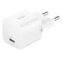 Ładowarka Belkin BoostCharge 25W USB-C PD (wewnętrzna AC) Biała — do przenośnych konsol do gier, smartfonów, tabletów
