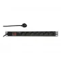 Listwa przeciwprzepięciowa LogiLink PDU7C01 czarna 7 gniazd AC 230 V 2 m