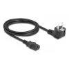 Kabel zasilający DELOCK 81567 CEE 7/7 (ST) 90° na IEC C13, 2 m, 3x1,00 mm