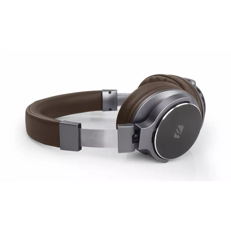 Słuchawki bezprzewodowe Muse M-278 BT, nauszne, pałąkowe, Micro-USB, Bluetooth, brązowo-srebrne