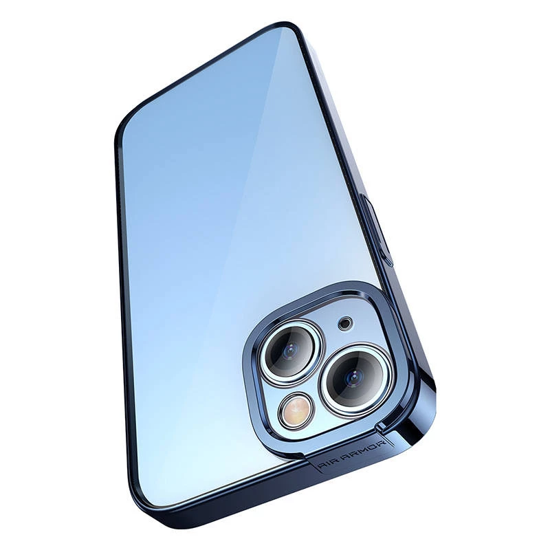 Zestaw etui ochronnego i szkła hartowanego Baseus do iPhone 14 Plus — błyszczący przezroczysty niebieski