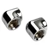 Bitspower Touchaqua Adapter 90 stopni G1/4 cala IG do G1/4 cala IG - 2 szt., srebrny