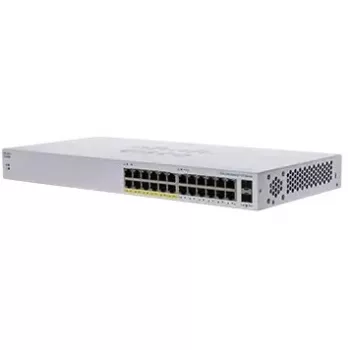 Cisco Business 110 Series 110-24PP - Switch - niezarządzalny - 12 x 10/100/1000 (PoE) + 12 x 10/100/1000 + 2 x Combo Gigabit-SFP - Desktop, montaż w szafie, montaż na ścianie - PoE (100