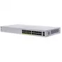 Cisco Business 110 Series 110-24PP - Switch - niezarządzalny - 12 x 10/100/1000 (PoE) + 12 x 10/100/1000 + 2 x Combo Gigabit-SFP - Desktop, montaż w szafie, montaż na ścianie - PoE (100